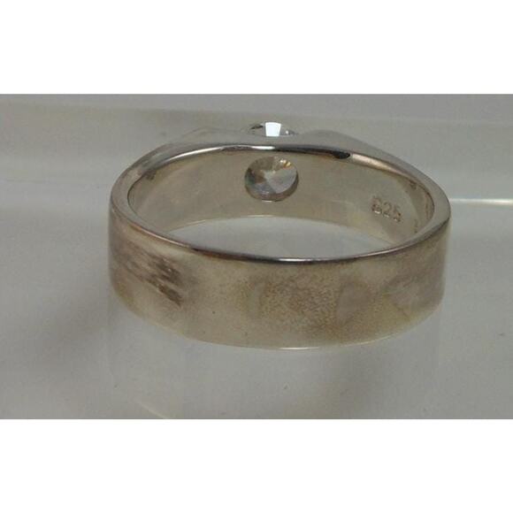 Designer BOCCO Vintage Sterling Silver Engagement Solitaire Sim Diamond Ring 8 - Picture 2 of 10